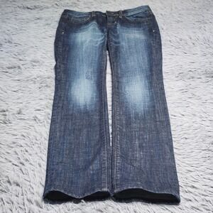 Buffalo David Bitton Jeans Womens 28 28x32 Glenda Straight Reg Rise‎ Dark Wash
